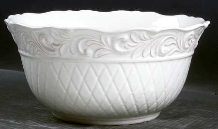 Isabella Ivory 10" Large Salad Serving Bowl