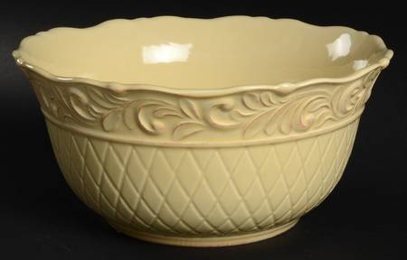 Isabella Yellow 10" Large Salad Serving Bowl