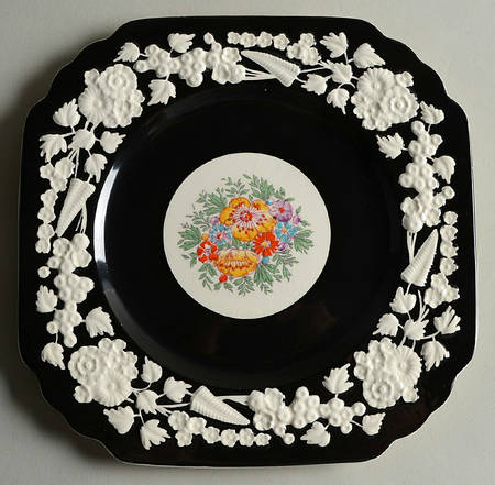 Rhapsody Black Square Salad Plate