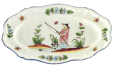 Chinoiserie (Multicolor) 15" Oval Serving Platter