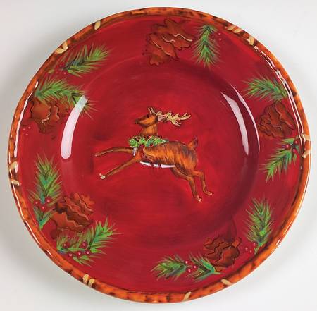 Woodland Santa Salad Plate
