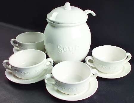 JCP11 (11 Pc) Soup Serving Set (Tureen & 6 Cream Soup)