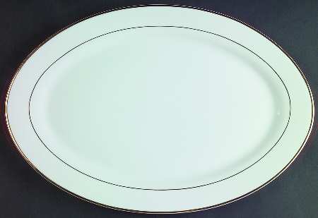 Emily Gold 14" Oval Serving Platter