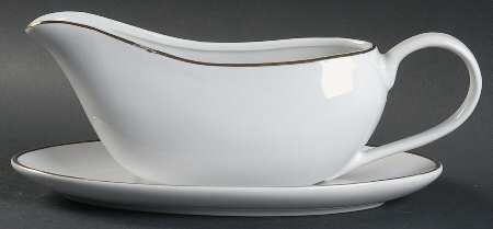 Emily Gold Gravy Boat & Underplate