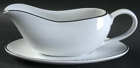 Emily Platinum Gravy Boat & Underplate