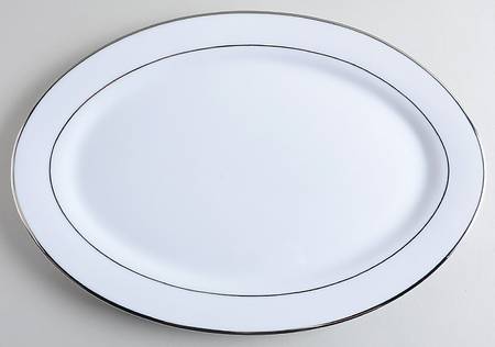 Emily Platinum 14" Oval Serving Platter