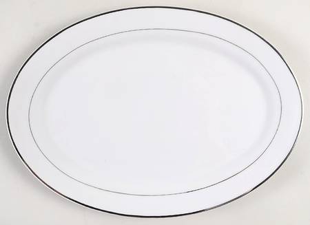 Emily Platinum 12" Oval Serving Platter