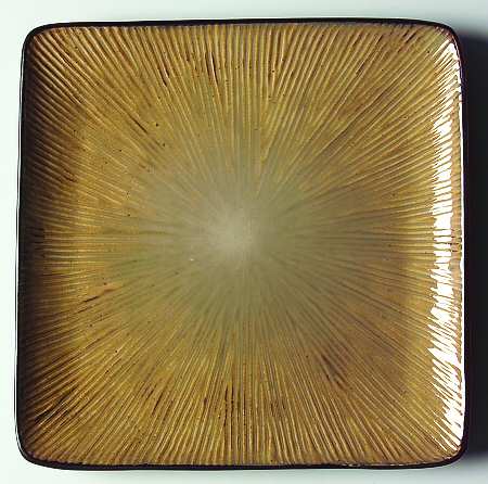 Ventana Light Dark Brown Square Salad Plate