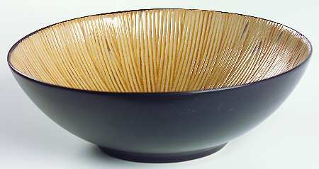Ventana Light Dark Brown 10" Large Salad Serving Bowl