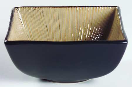Ventana Light Dark Brown Square Soup Bowl