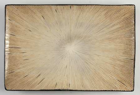 Ventana Light Dark Brown 17" Rectangular Serving Platter by Joseph Abboud
