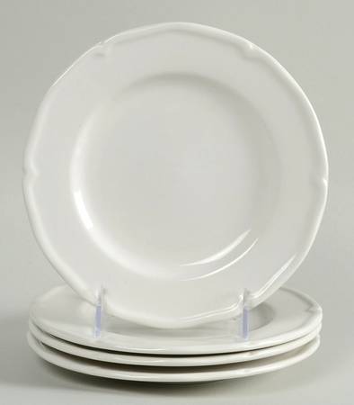 Bistro Cafe White Salad Plate - Set of 4
