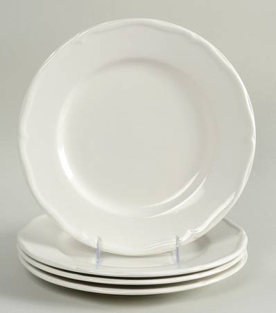 Bistro Cafe White Dinner Plate - Set of 4