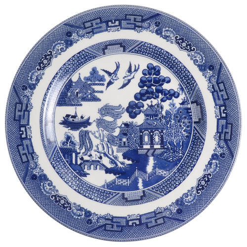 Willow Blue ("England 1883" Backstamp, China) Large Dinner Plate