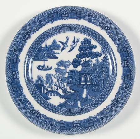 Willow Blue ("England 1883" Backstamp, China) Bread & Butter Plate