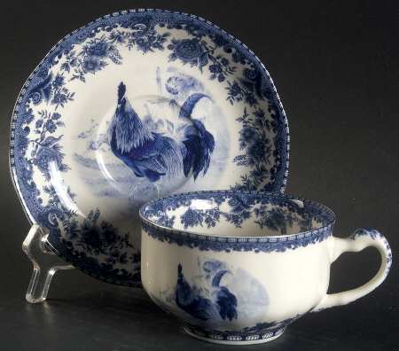 William James Farmyard Flat Cup & Saucer Set