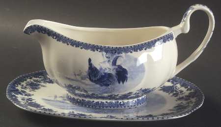 William James Farmyard Gravy Boat & Underplate