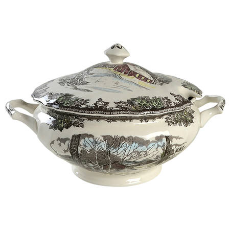 The Friendly Village ("England 1883" Backstamp) Tureen &  Lid