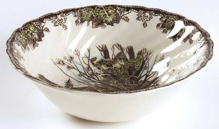 The Friendly Village ("England 1883" Backstamp) 8" Round Vegetable Bowl