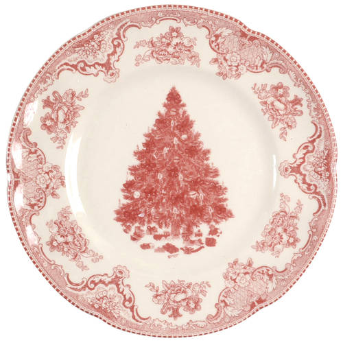 Old Britain Castles Pink Christmas (England 1883) Salad Plate