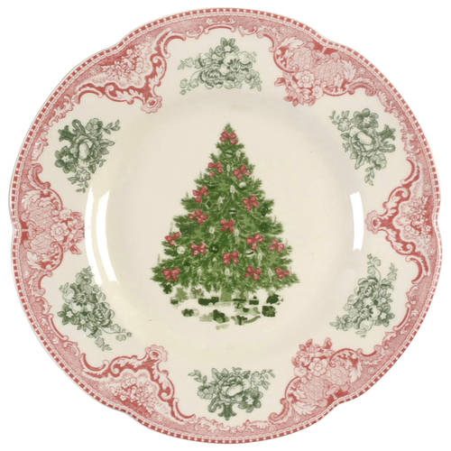 Old Britain Castles Pink Christmas (England 1883) Salad Plate