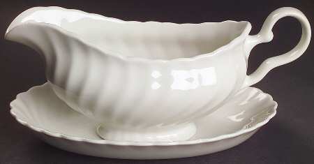Regency (England 1883 Stamp, Made in China) Gravy Boat & Underplate/Relish