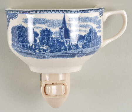 Old Britain Castles Blue (England 1883 Stamp) 1 5/8" + cup (H) Night Light/Cup HC