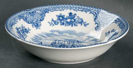 Old Britain Castles Blue (England 1883 Stamp) Fruit/Dessert (Sauce) Bowl