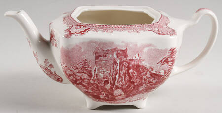 Old Britain Castles Pink (England 1883 Stamp) Teapot No Lid by Johnson Brothers