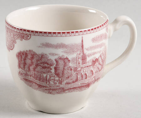Old Britain Castles Pink (England 1883 Stamp) Flat Cup by Johnson Brothers