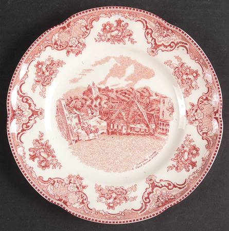 Old Britain Castles Pink (England 1883 Stamp) Salad Plate by Johnson Brothers