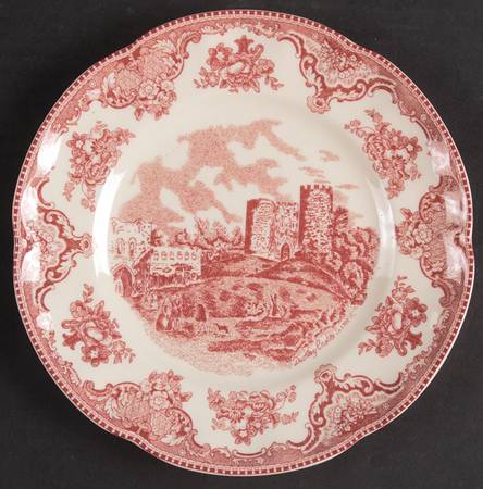 Old Britain Castles Pink (England 1883 Stamp) Salad Plate by Johnson Brothers
