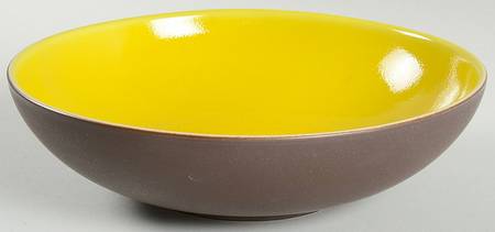 Tourron Citron (Lemon Yellow) 9" Individual Pasta Bowl