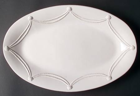Berry and Thread Whitewash 18" Oval Serving Platter