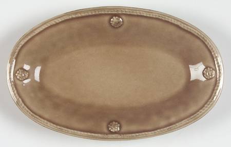 Berry and Thread Cappucino Brown 7" Oval Serving Platter