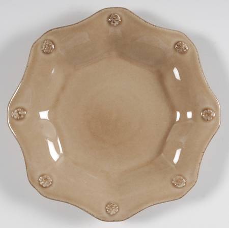 Berry and Thread Cappucino Brown Scalloped Bread & Butter Plate