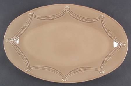 Berry and Thread Cappucino Brown 17" Oval Serving Platter
