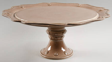 Berry and Thread Cappucino Brown 16" Diameter Pedistal Cake Stand