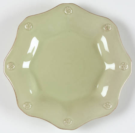 Berry and Thread Pistachio Green Scalloped Bread & Butter Plate