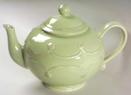 Berry and Thread Pistachio Green Teapot & Lid