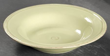 Berry and Thread Pistachio Green Rim Soup Bowl