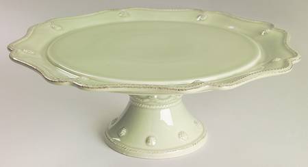 Berry and Thread Pistachio Green 11" Diameter Pedestal Cake Stand