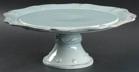 Berry and Thread Ice Blue 11" Diameter Pedestal Cake Stand