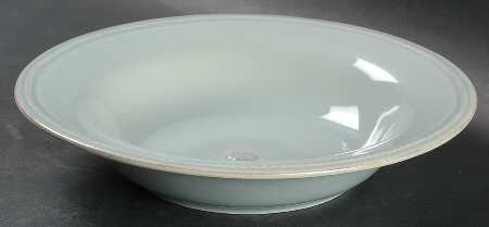 Berry and Thread Ice Blue Rim Soup Bowl