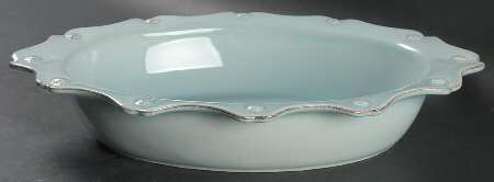 Berry and Thread Ice Blue 13" Oval Baker