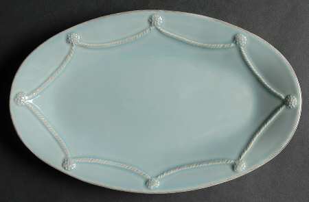 Berry and Thread Ice Blue 12" Oval Serving Platter