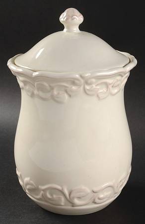 Felice Ivory Small Canister & Lid