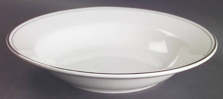 Elegance Platinum Tone Rim Soup Bowl