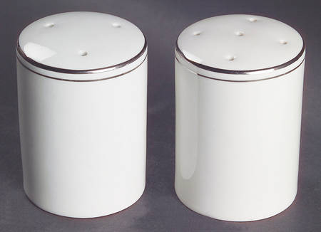 Elegance Platinum Tone Salt & Pepper Set