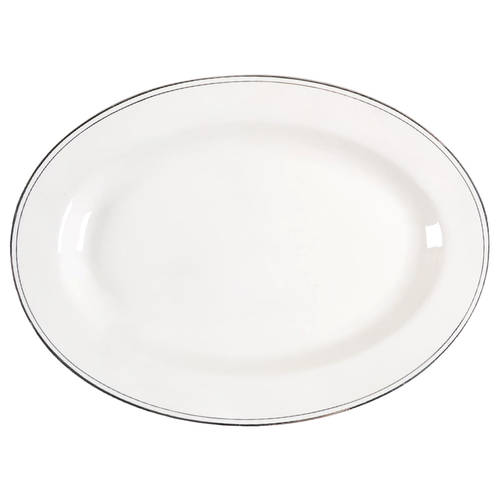 Elegance Platinum Tone 14" Oval Serving Platter